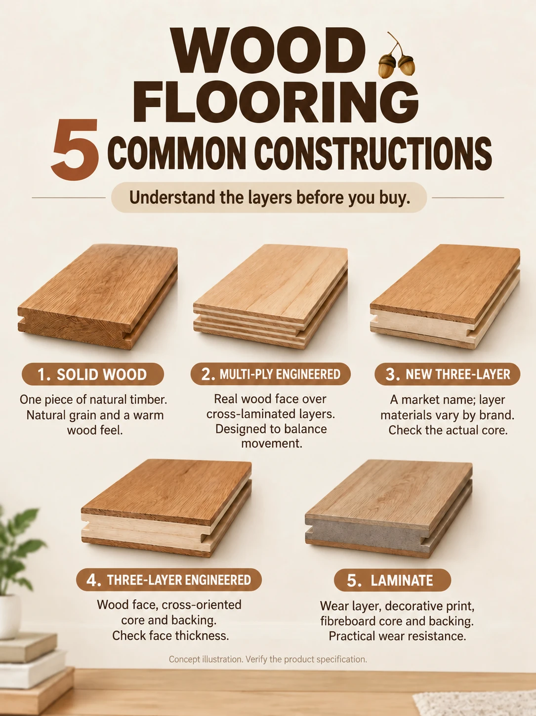 Five flooring construction types explained