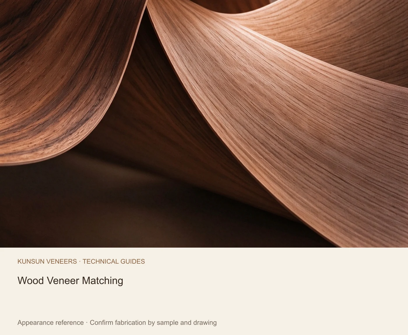 Veneer matching: choose the appearance before specifying the layout