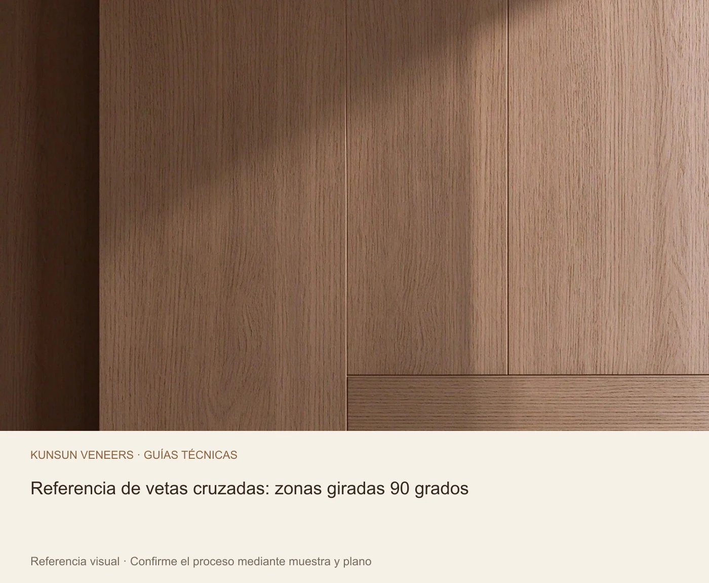 Referencia de vetas cruzadas: zonas giradas 90 grados