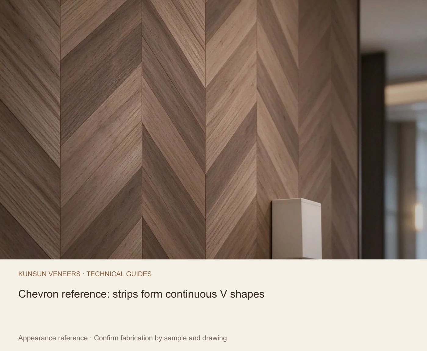 Chevron reference: strips form continuous V shapes