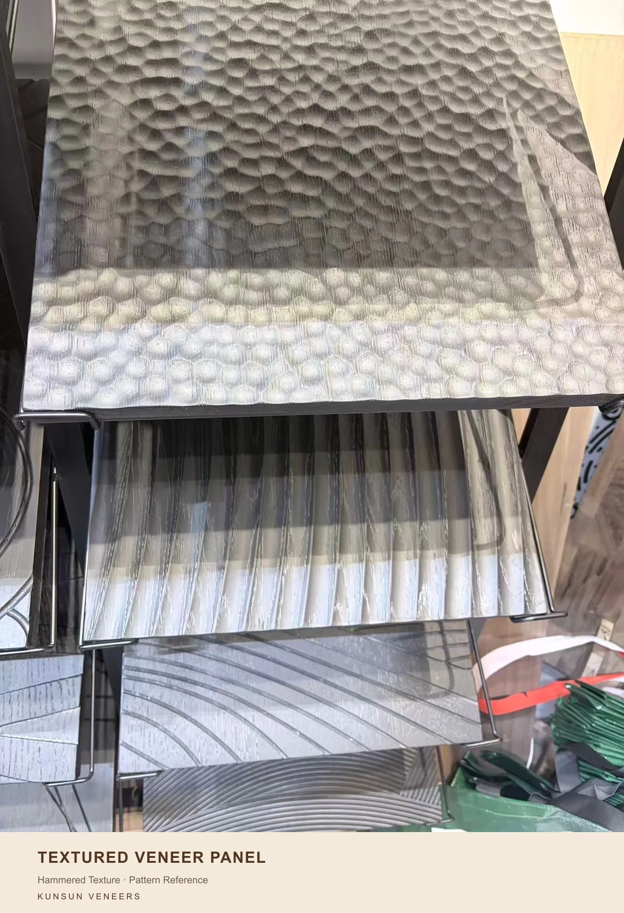 肌理板款式参考,展示Hammered Texture。